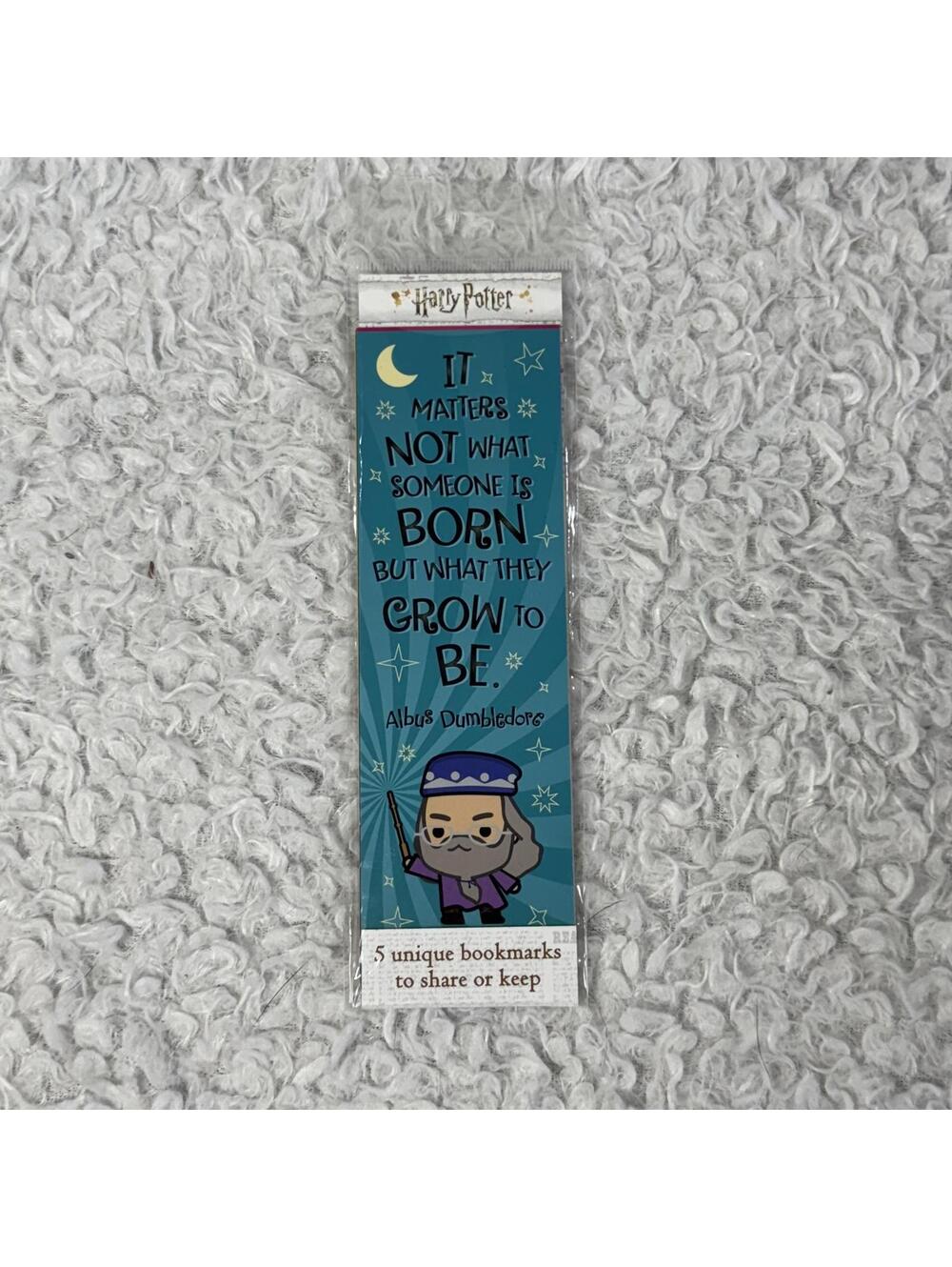 NWT Harry Potter Set of 5 Double-Sided Bookmarks by Re-Marks #TM225